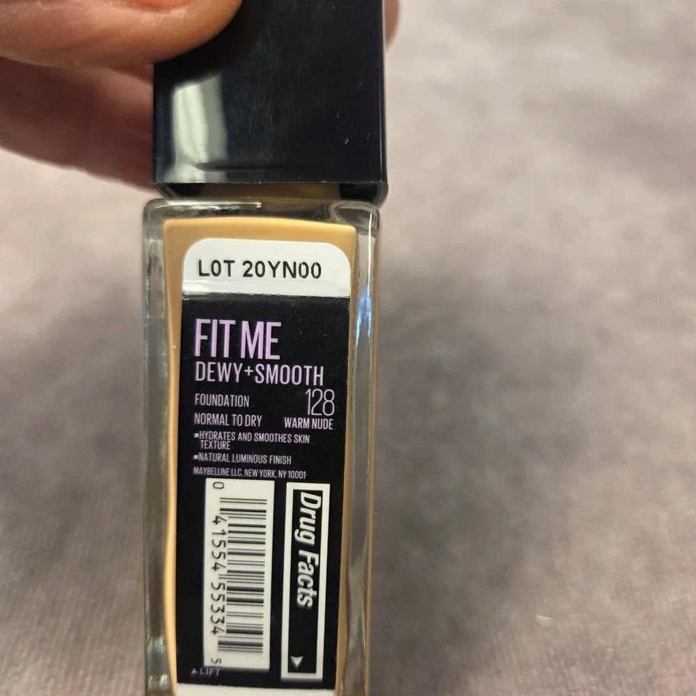 Maybelline Fit Me Dewy + Smooth Foundation 128 Warm Nude SPF 18 1 fl oz